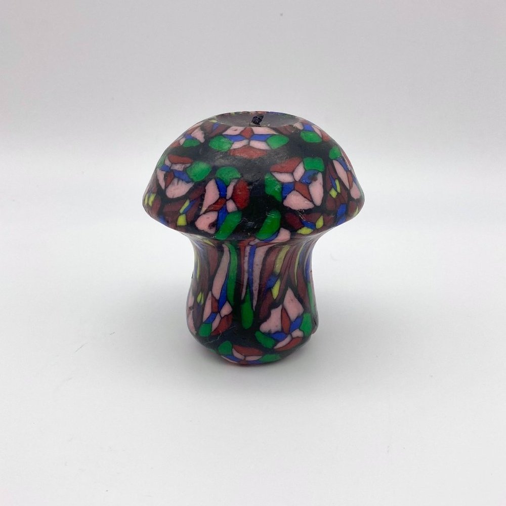 Vintage Mushroom Candle - Purple, Pink and Green Mushroom Candle